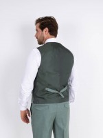 Fato liso slim fit com colete
