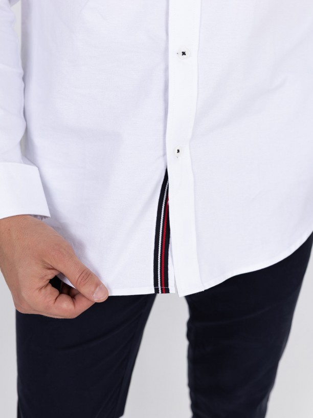 Regular fit plain casual shirt