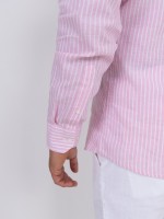 Stripes pattern linen cotton shirt Stripes pattern linen cotton shirt