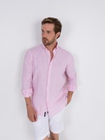 Stripes pattern linen cotton shirt Stripes pattern linen cotton shirt