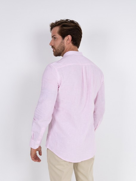 Mao collar linen cotton shirt Mao collar linen cotton shirt
