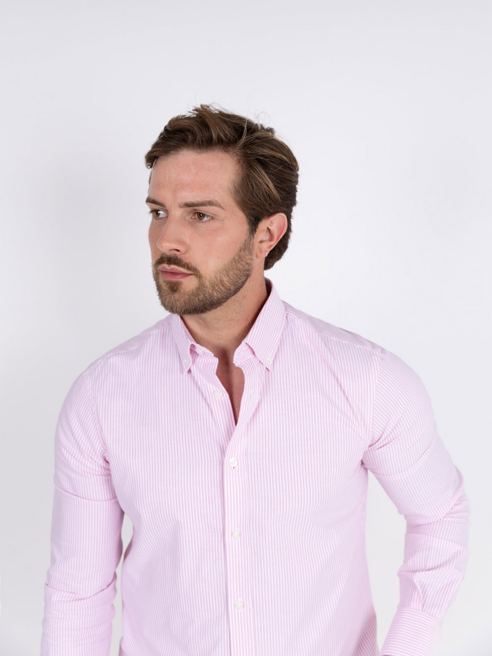 Camisa de algod�o �s riscas