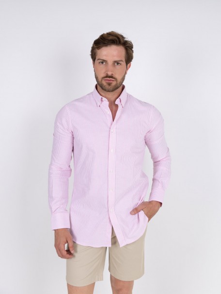 Camisa de algod�o �s riscas