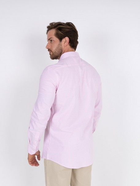 Camisa de algodão às riscas Camisa de algodão às riscas