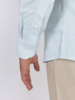 Camisa de algodão às riscas Camisa de algodão às riscas