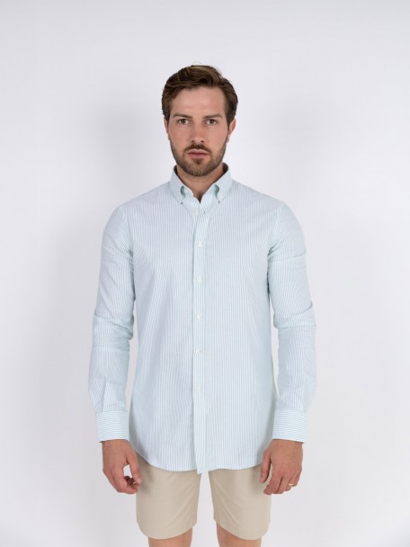 Camisa de algod�o �s riscas