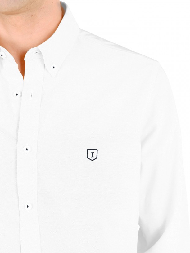 Camisa casual lisa 100% algodão Camisa casual lisa 100% algodão