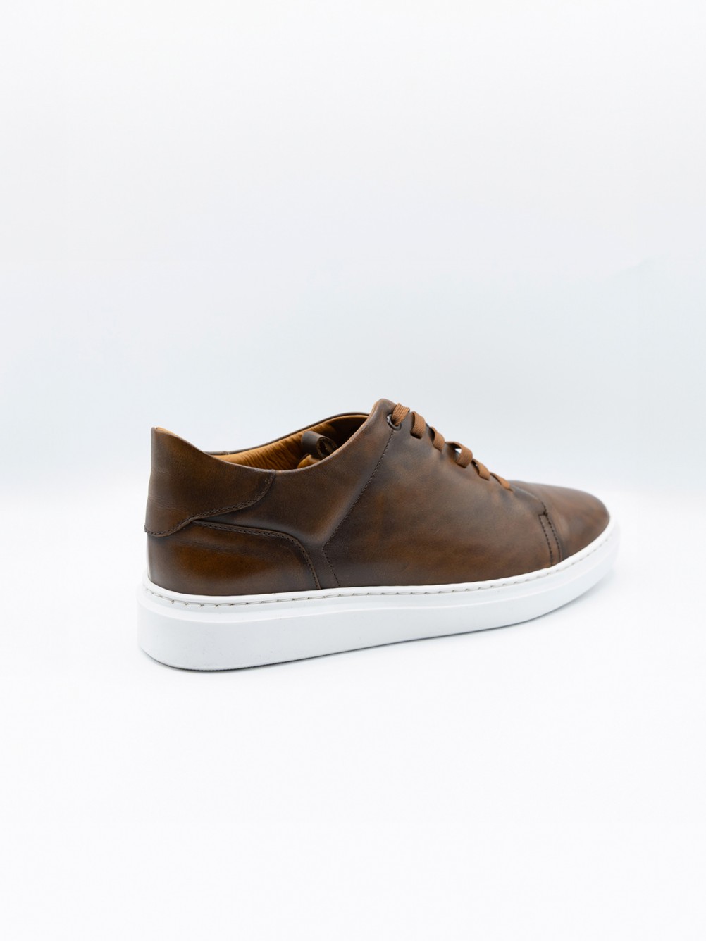 Polished leather sneakers