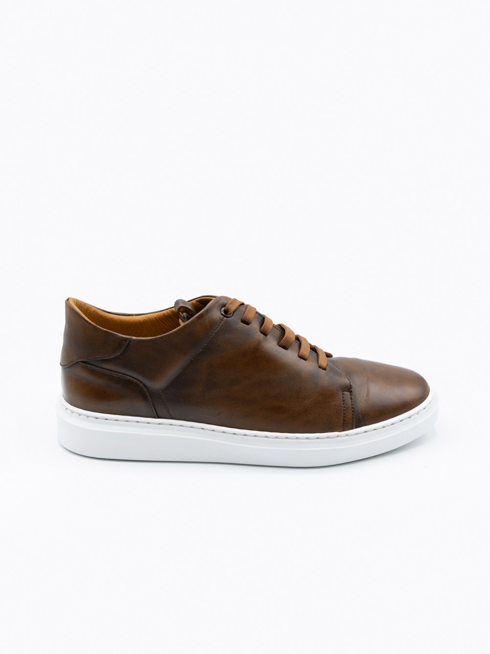 Polished leather sneakers