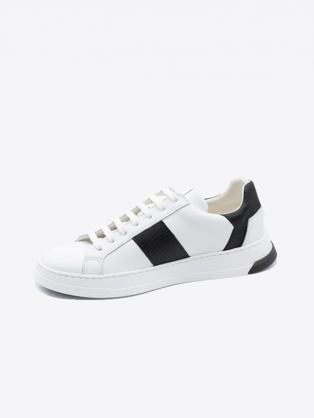 Leather sneaker with side detail Leather sneaker with side detail