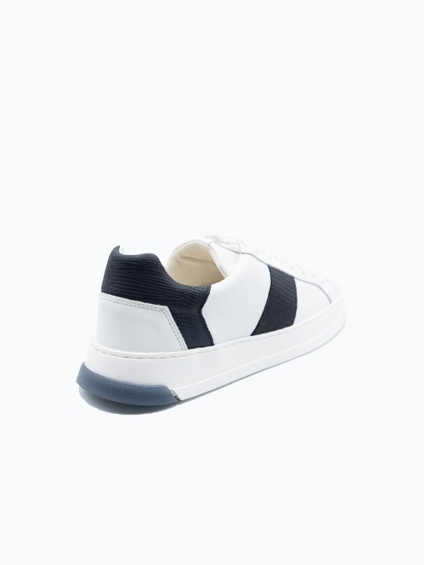 Leather sneaker with side detail Leather sneaker with side detail