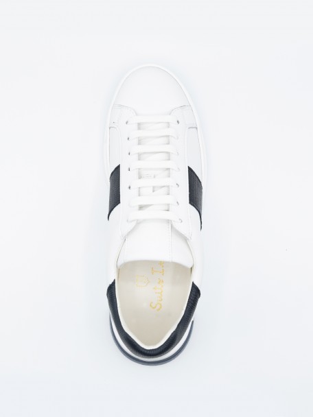 Leather sneaker with side detail Leather sneaker with side detail