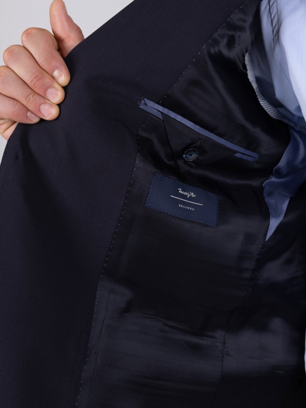 Plain Wool Regular Fit Suit