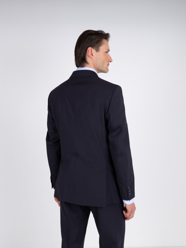 Plain Wool Regular Fit Suit