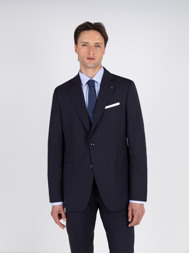 Plain Wool Regular Fit Suit