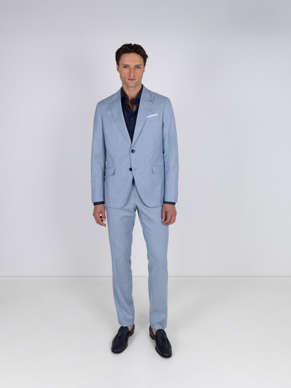 Plain slim fit cut suit