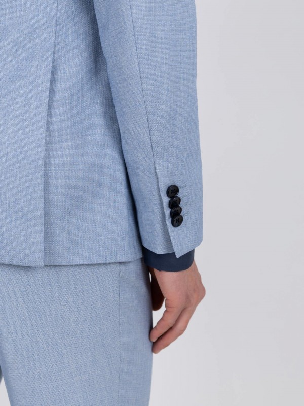 Traje slim fit con micro estampado Traje slim fit con micro estampado