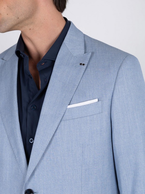 Traje slim fit con micro estampado Traje slim fit con micro estampado