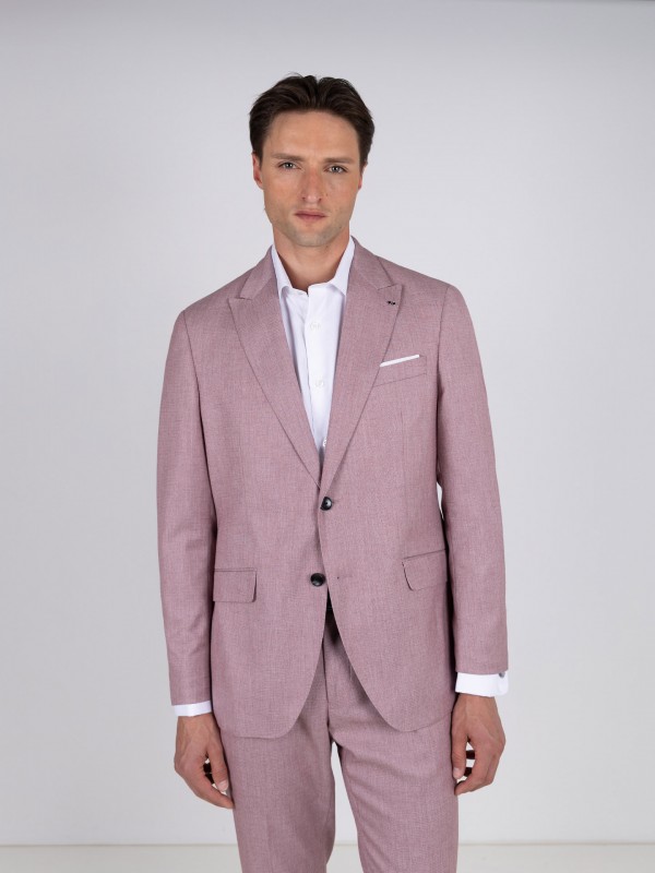 Traje slim fit con micro estampado Traje slim fit con micro estampado