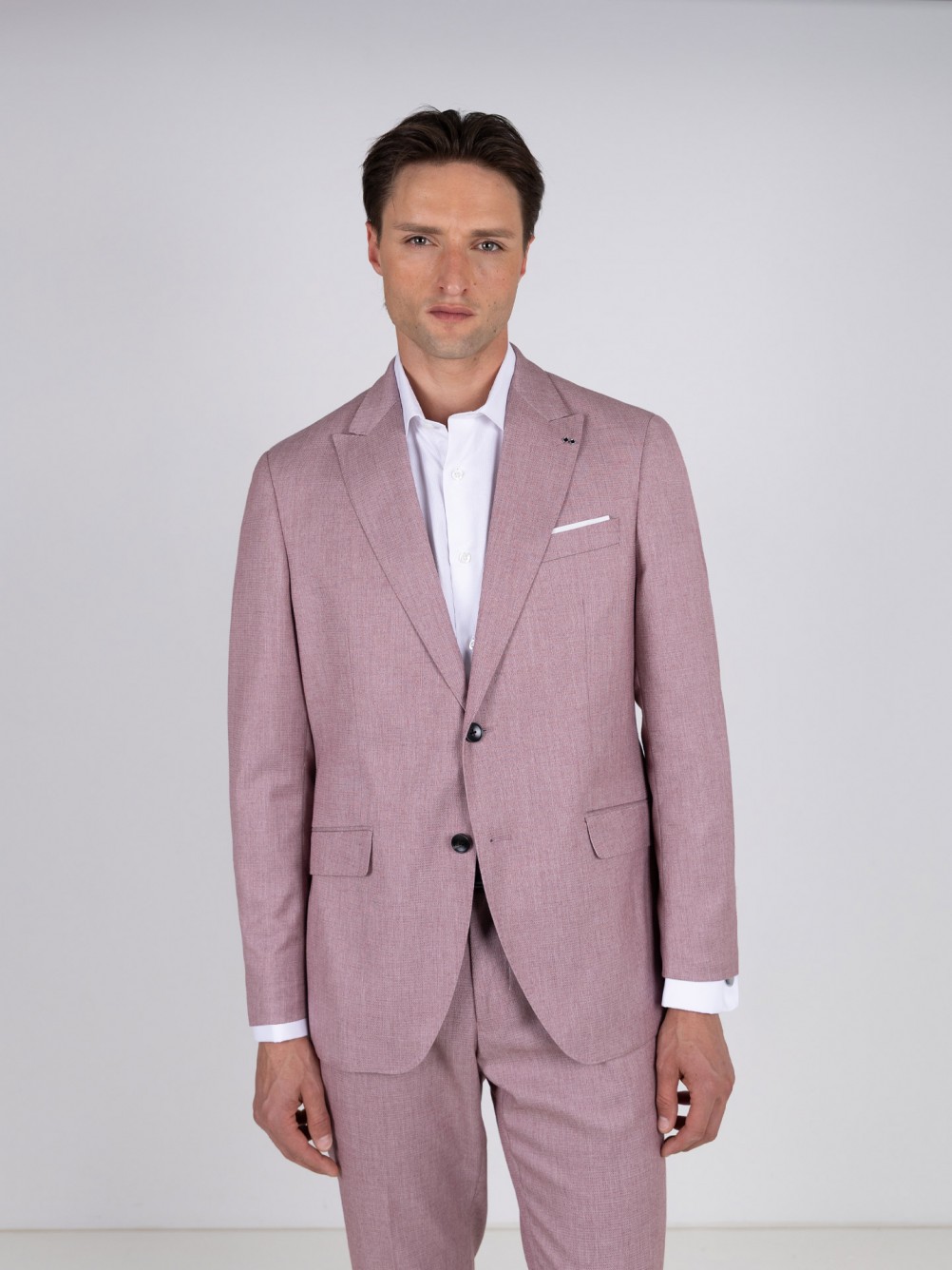 Slim fit cut suit micro pattern