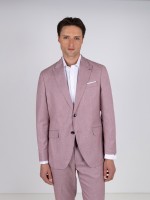 Slim fit cut suit micro pattern
