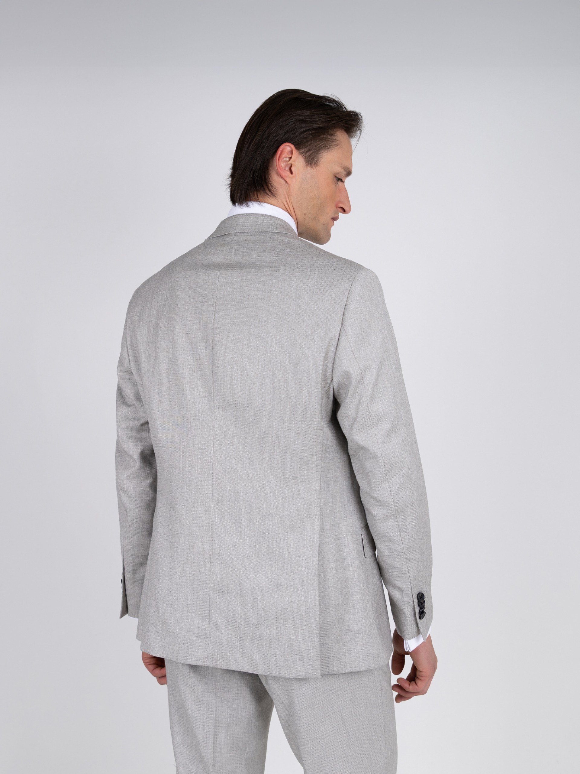Slim fit cut suit micro pattern