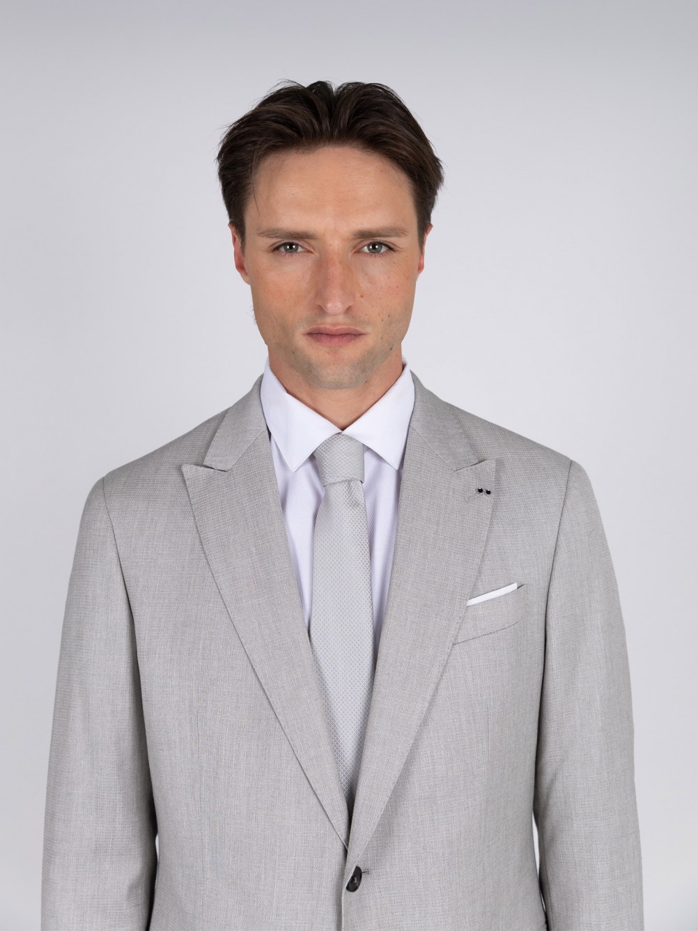 Slim fit cut suit micro pattern