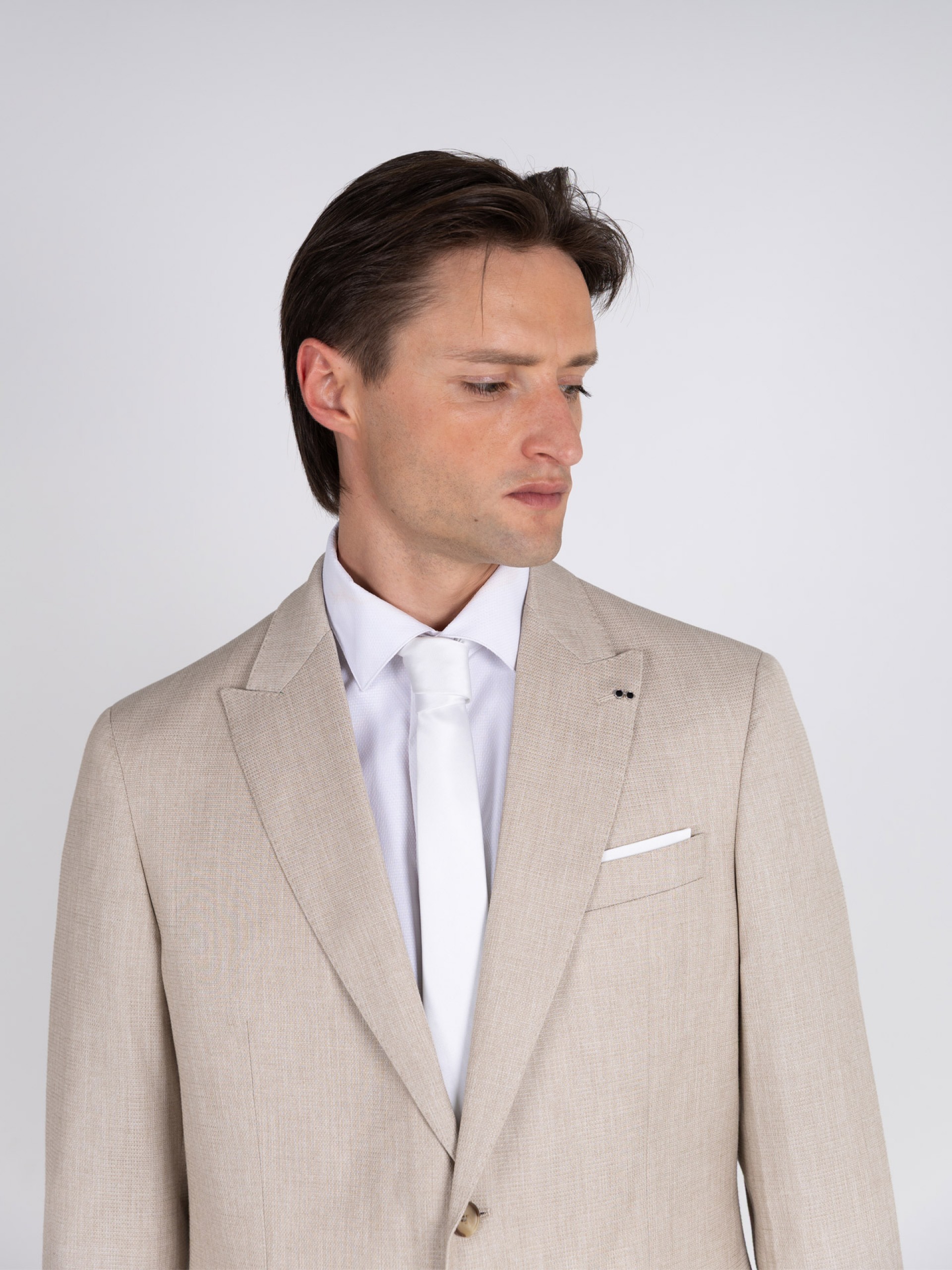 Slim fit cut suit micro pattern
