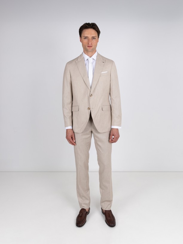 Plain slim fit cut suit