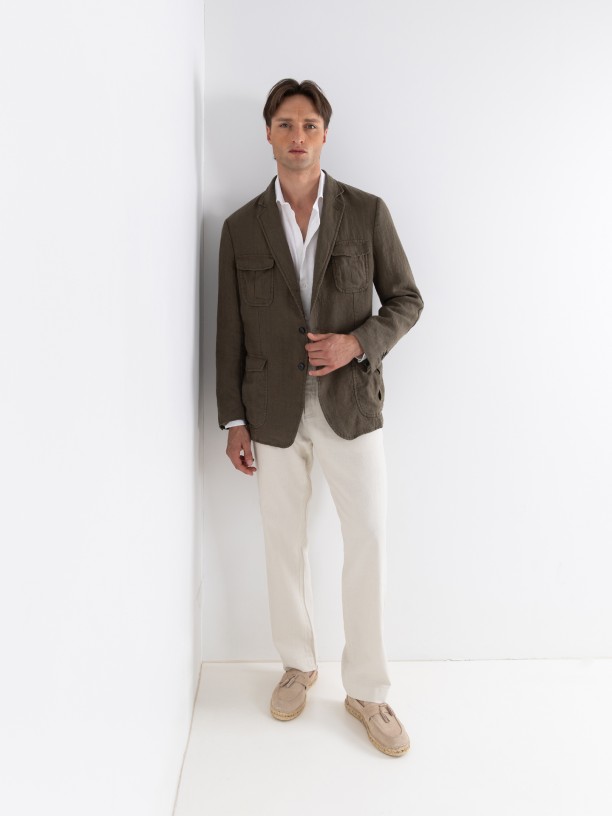 Blazer Safari 100% Linho Blazer Safari 100% Linho