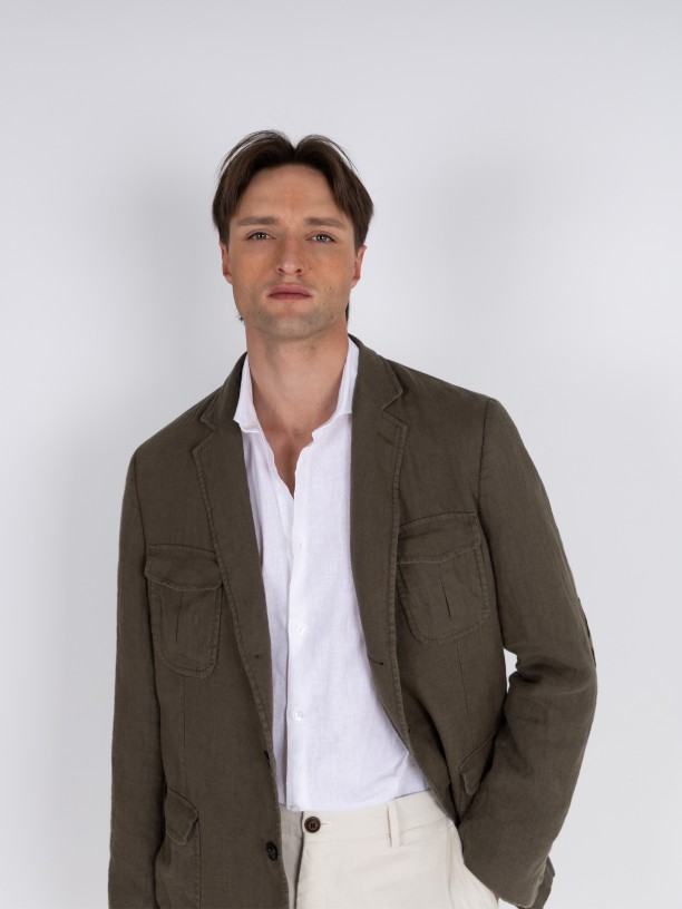 Blazer Safari 100% Linho Blazer Safari 100% Linho