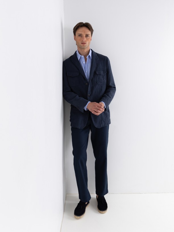 100% Linen Safari Blazer 100% Linen Safari Blazer