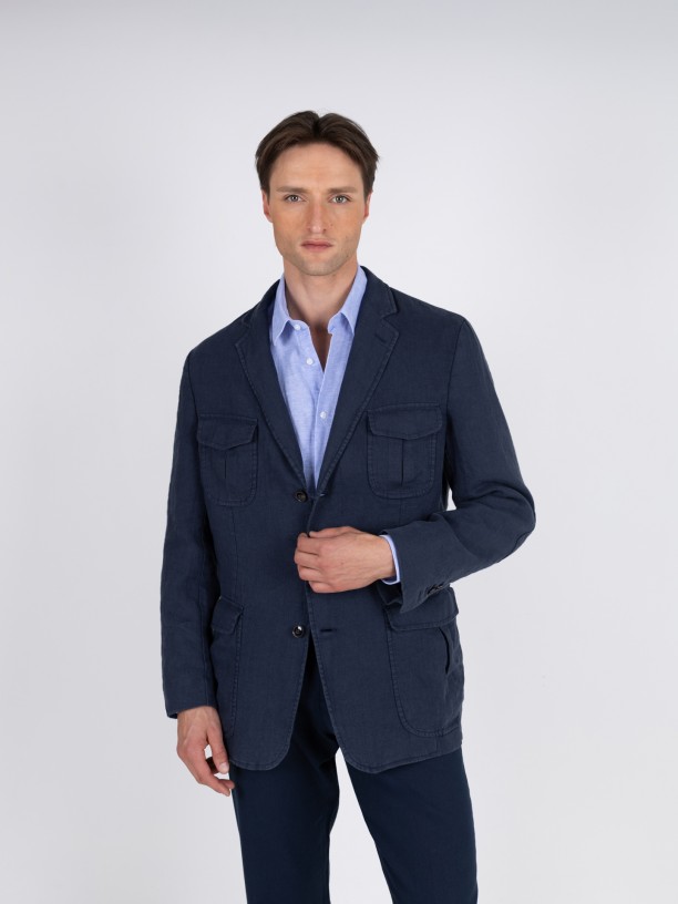100% Linen Safari Blazer 100% Linen Safari Blazer
