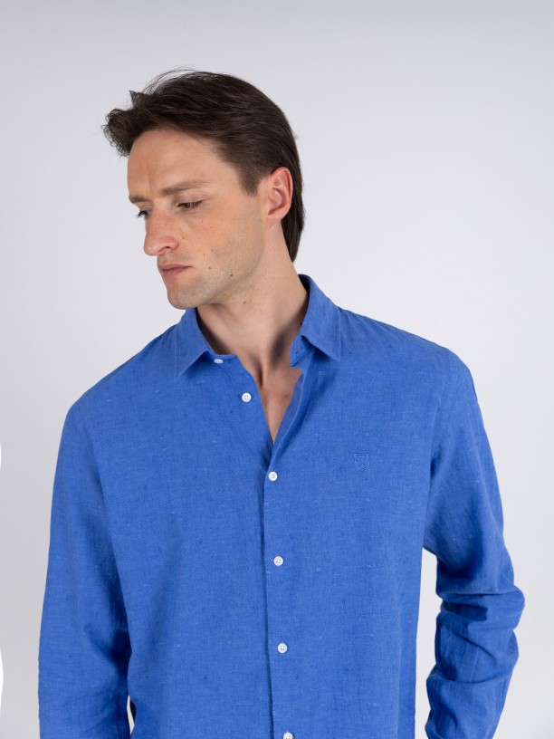 Camisa de linho e algodão Camisa de linho e algodão
