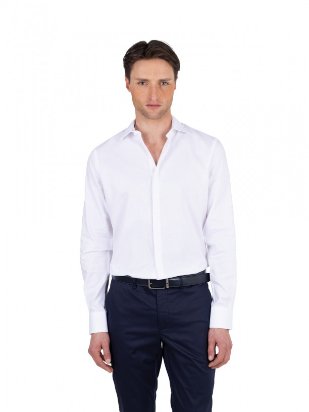 Camisa clssica 100% algodo