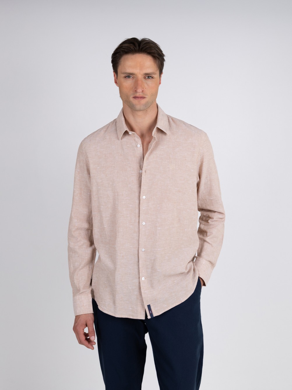 Camisa de linho e algod�o