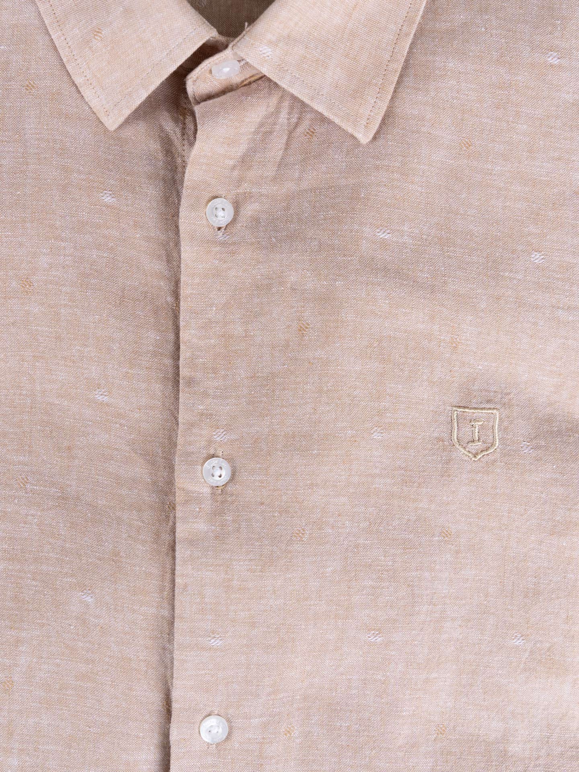 Camisa de linho e algodão