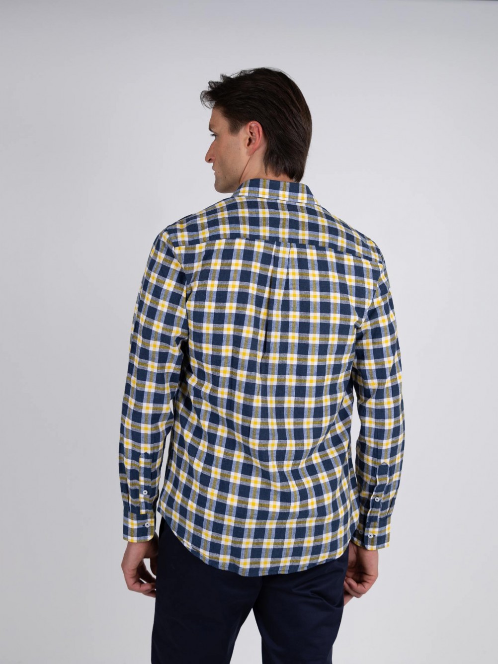 Camisa de algod�o padr�o xadrez