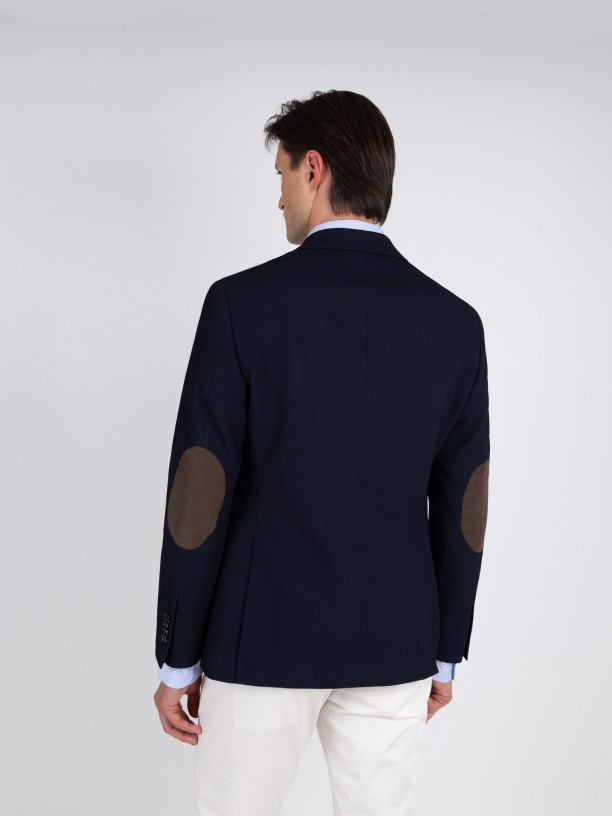 Blazer estruturado com cotoveleiras