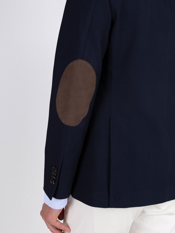 Blazer estruturado com cotoveleiras