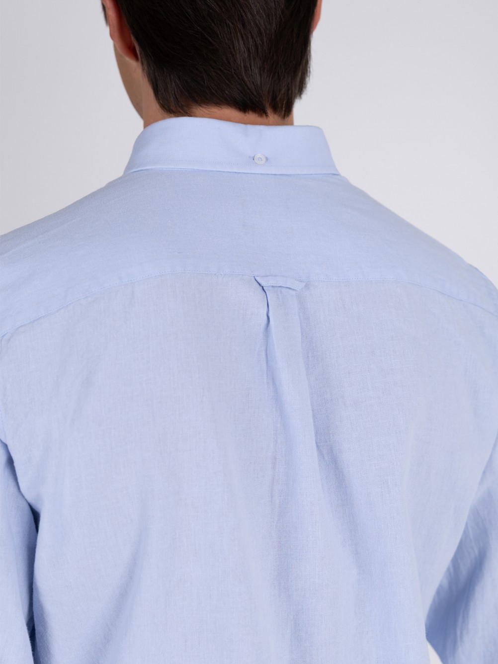 Plain cotton and linen shirt