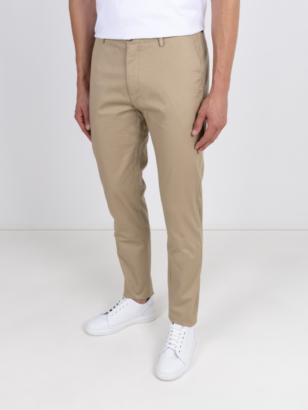 Slim fit elastic trousers