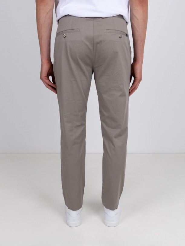 Slim fit elastic trousers