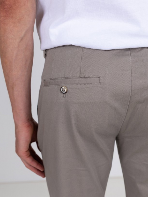 Slim fit elastic trousers