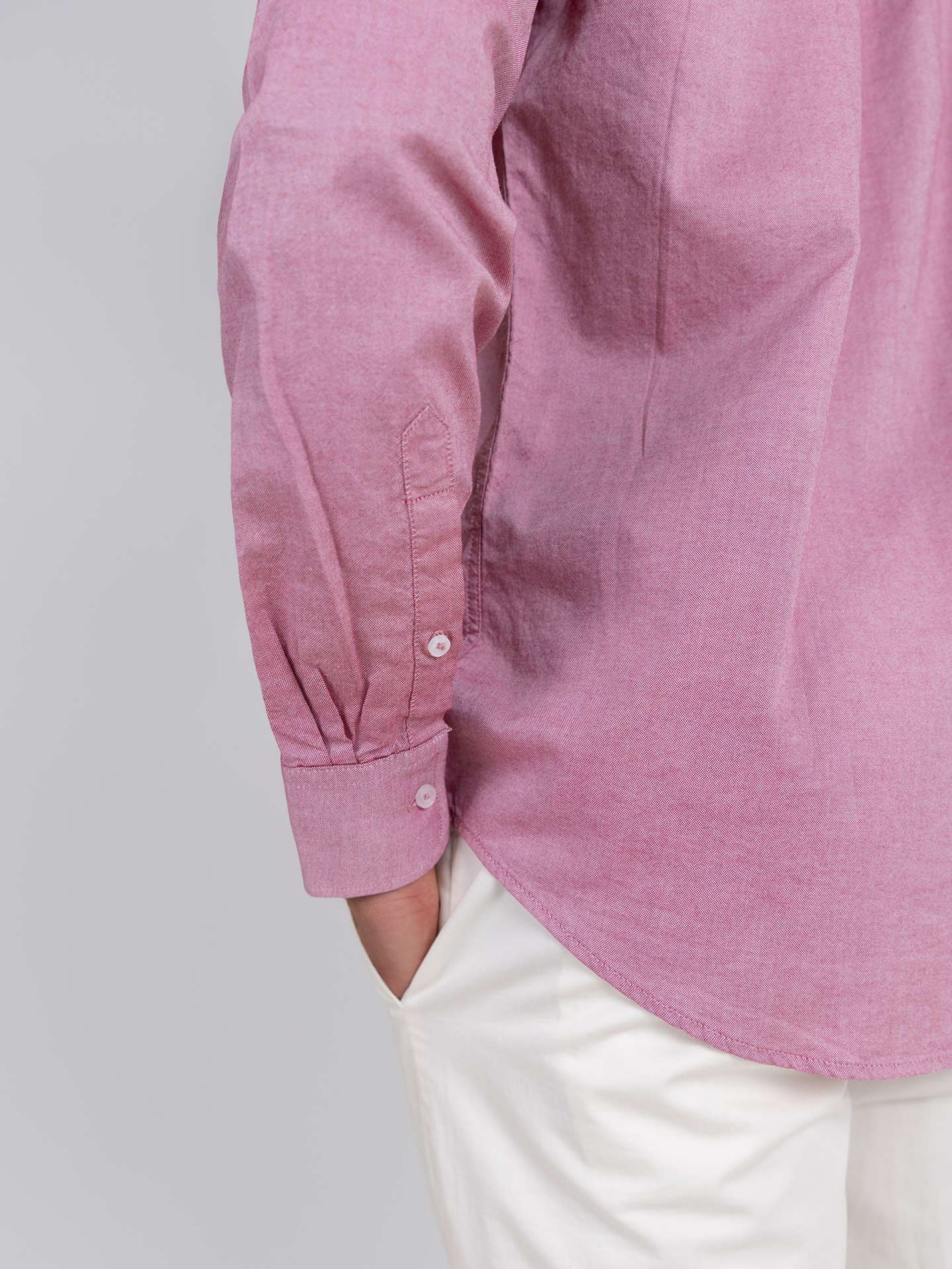 Camisa lisa de algodón con bolsillo