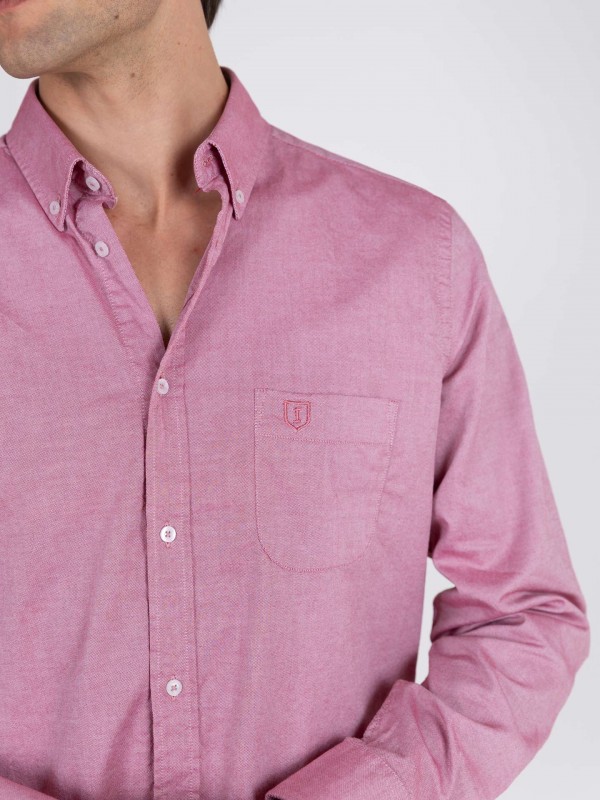 Cotton plain shirt with pocket Cotton plain shirt with pocket
