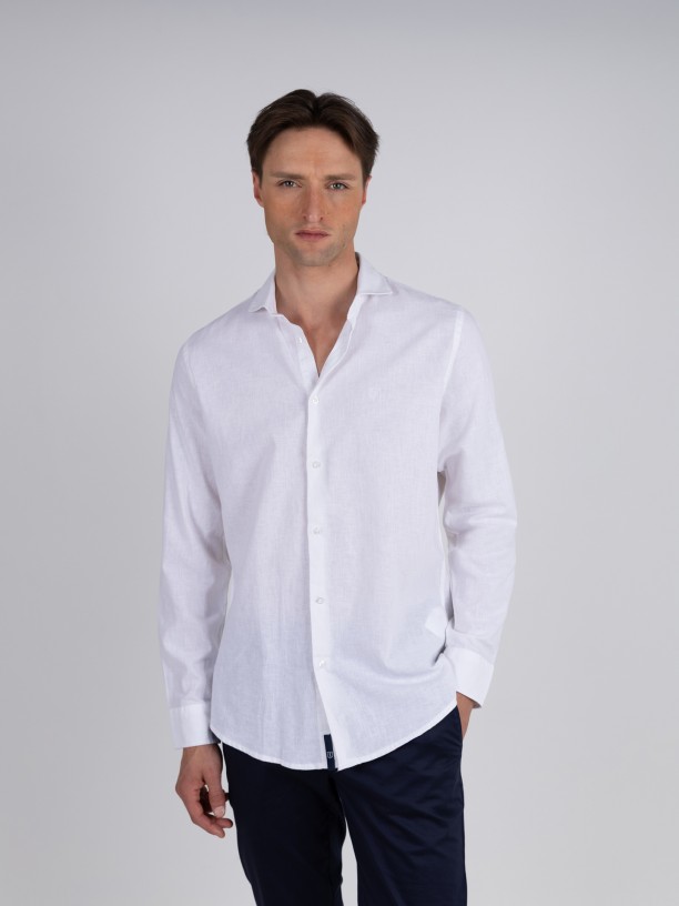 Linen and cotton shirt