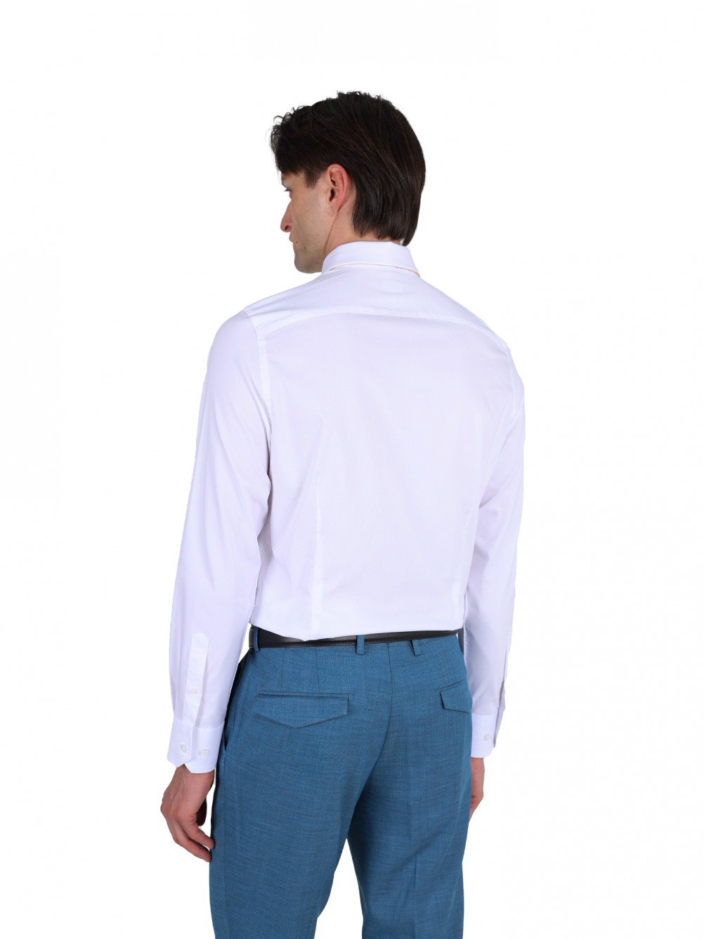 Camisa cl�ssica lisa slim fit