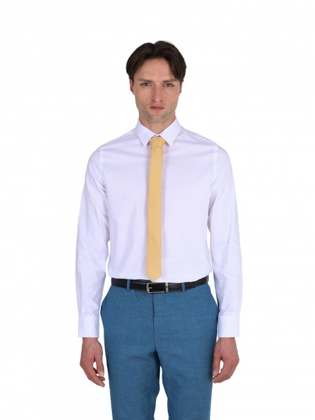 Camisa cl�ssica lisa slim fit