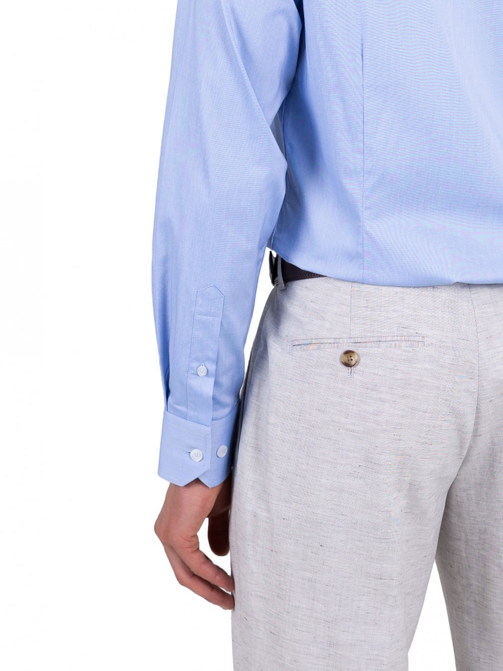 Camisa cl�ssica lisa slim fit